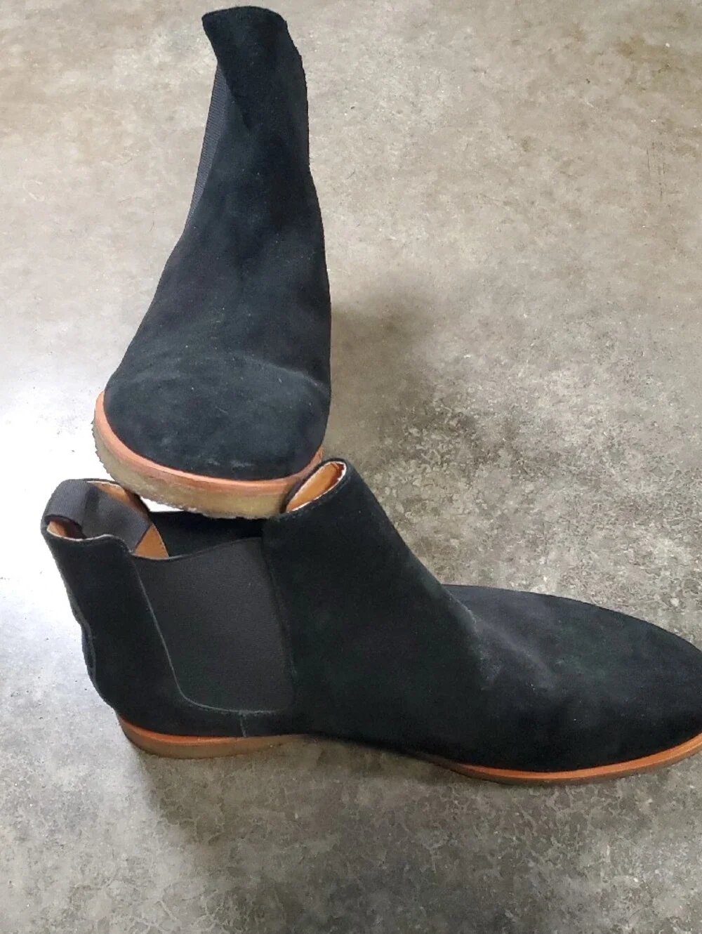 New Republic, Mark McNairy Houston Black Suede Boots with Crepe Sole Men Size 13